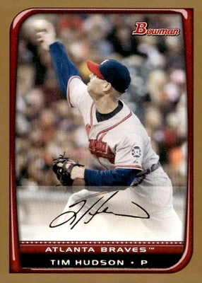 Tim Hudson 2008 Bowman бейсбол - золото #109 - Atlanta Braves - Изображение 1 из 2