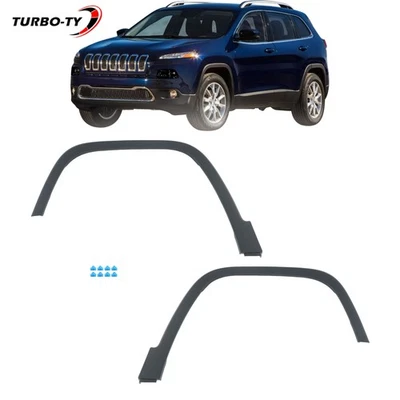 CH129111 前左右黑色挡泥板耀斑适用于吉普切诺基 2014 - 2017 — 第 1/4 张图片
