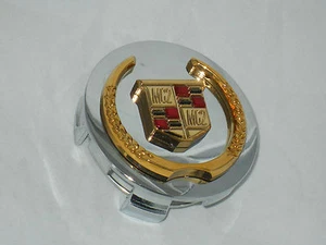 MC2 FORGED CADILLAC GOLD WREATH CREST CHROME WHEEL RIM CENTER CAP 87-RX300-16 - Picture 1 of 2