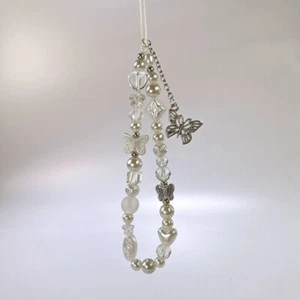 Y2K Vintage Butterfly Phone Chain Beaded Wrist Strap Mobile Phone Lanyard - Zdjęcie 1 z 4