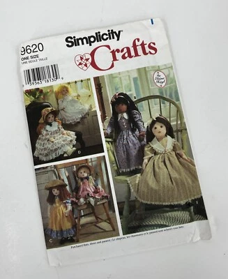 Vintage Simplicity Crafts #9620 25" Doll And Clothes 1995 UNCUT 🌸 - Image 1 of 3