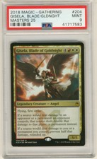 MAGIC MTG MASTERS 25 GISELA, BLADE OF GOLDNIGHT #204 FOIL PSA 9 MINT #*