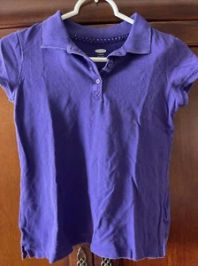 Old Navy Girls Uniform Polo Shirt Purple Size L (10-12) - Picture 1 of 5