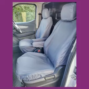 Par de fundas de asiento delanteras Maxus eDeliver 3 2020+ a medida impermeables gris - Imagen 1 de 2