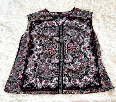 Talbots Women Top Size 1X Festival Western Boho Peasant Floral Whimsigoth 15313x - Image 1 of 4