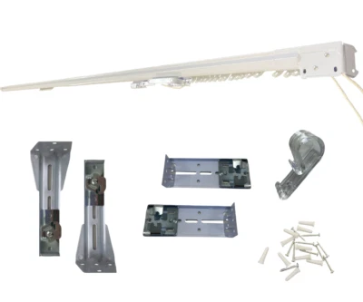 BASTONE PER TENDA ESTENSIBILE VARIE MISURE BINARIO BIANCO SCORRITENDA ALLUMINIO - Immagine 1 di 3