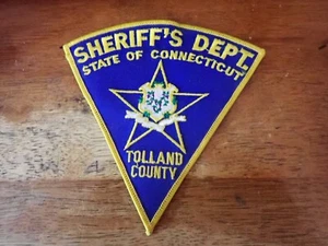 TOLLAND COUNTY SHERIFS DEPARTMENT EARLY OBSOLETE PATCH BX 10 #4 - Picture 1 of 2