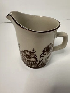 Stoneware By Design Four Sango Creamer 700 Indian Summer Tan Brown Japan Floral - Picture 1 of 5