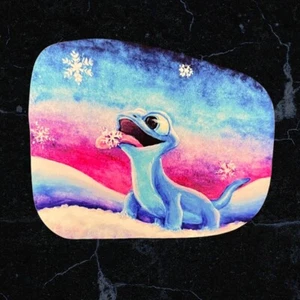 art print disney Bruni Lizard Frozen 2 Magnet 3.3 x 2.74” Flexible Fire Spirit - Picture 1 of 3