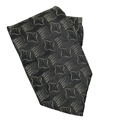 Corbata Fendi Roma negra plateada 100 % seda Foto 1 de 4