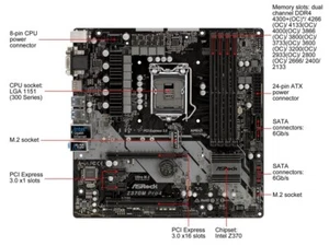 ASRock Z370M Pro4 LGA1151 Z370 DDR4 HDMI VGA USB 3.1 MATX Motherboard Tested - Imagen 1 de 7