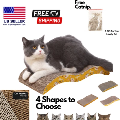 COCHING Cat Scratcher Pad Cat Scratching Board w/ Catnip Reversible Corrugated Durable
