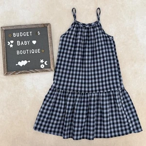 ZARA Navy Check Sleeveless Dress Size 6Y - Picture 1 of 3