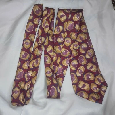 Corbata de cuello de algodón vintage Boston Traders diseño abstracto Foto 1 de 2