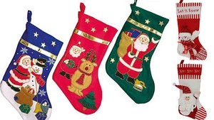 Botas de Navidad Santa Claus muñeco de nieve San Nicolás medias para llenar NUEVAS - Imagen 1 de 4