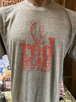 Camiseta Jim Beam Ciervo Rojo Logo Clásico Para Hombre Marrón Talla XL Inesperar Más Foto 1 de 4