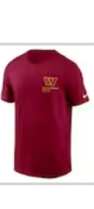 Camicia inclinata da uomo nuova con etichette Washington Commanders Nike Dri Fit cotone grande - Foto 1 di 2