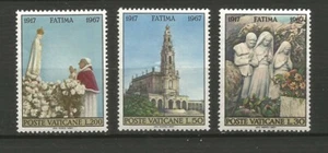 Vatican 1967 apparitions de Fatima série 3 timbres non oblitérés /TR5665 - Picture 1 of 2