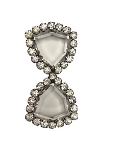 Vintage Original Elegant Belt Brooch Costume Jewelry Rhinestones Antique - Picture 1 of 4