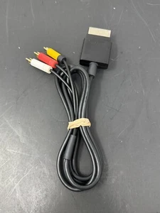 Microsoft XBox 360 AV Composite Audio Video Kabel Schwarz X821376-001 Original OEM - Bild 1 von 2