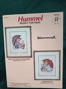 HUMMEL 'Ready For Rain' Pattern and Instructions for Cross Stitch 84038 12"x 14"