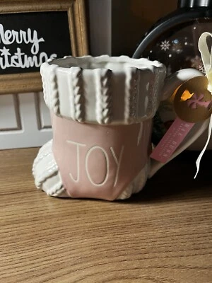Rae Dunn Mug - Joy - Christmas Stocking - Pink - - Image 1 of 4