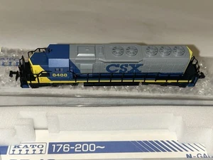 KATO N SCALE #176-20T CSX CHESSIE SYSTEM EMD SD40 ROAD #8488 DIESEL ENGINE TRAIN - Picture 1 of 12
