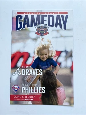 KIDS WEEK Atlanta Braves Baseball 2017 Gameday Program SGA Inaugural v Phillies - Image 1 of 2