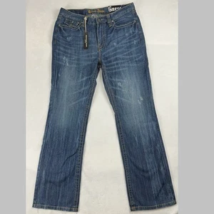 Guess Jeans Herren 36x32 Regular Rise Straight Crescent Fit Blau Denim Hose Neu - Bild 1 von 7