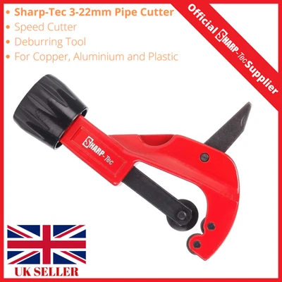 Sharp-tec 3-32mm Pipe Cutter | Adjustable Tube Cutter | Aluminum Copper Plastic - Image 1 of 4