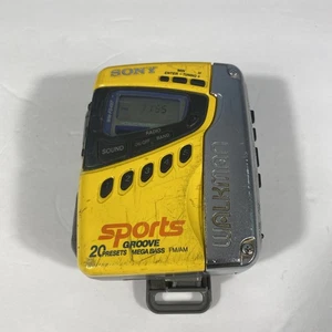 Vintage Sony Sports Groove WM-FS499 Mega Bass AM/FM Walkman wasserdicht für Ersatzteile - Bild 1 von 6