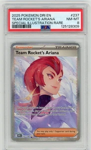 Pokemon Destined Rivals TEAM ROCKET'S ARIANA SIR #237/182 PSA 8 NM MT - Bild 1 von 2