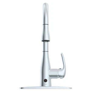NEW FLOW UP7000CP Touchless Kitchen Faucet 1-Handle Deck-Mount Chrome 1.8 GPM - Picture 1 of 8