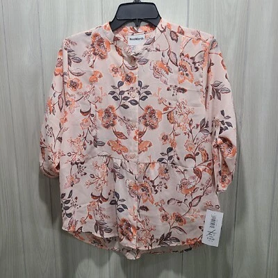 Túnica/top Bon Worth alta baja manga 3/4 lengüeta enrollable talla SP NUEVO CON ETIQUETAS Fairy Peasant Foto 1 de 4