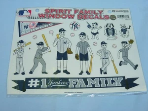 New York NY YANKEES Spirit Family WINDOW DECALS by Rico NIP! - Picture 1 of 2