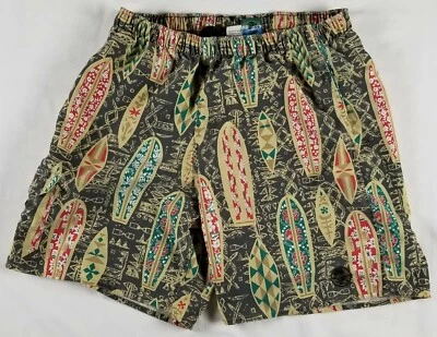 Reyn Spooner Swim Shorts Mens M Polyester Surfboard Drawstrings Logo Trunk - Image 1 of 4