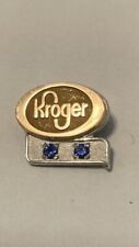 Vintage Kroger 10K Gold Filled Genuine Sapphire  10 year Service Award Lapel pin