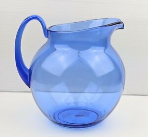 Pottery Barn Blue Acrylic Serving Pitcher Water Spring Summer Entertaining 