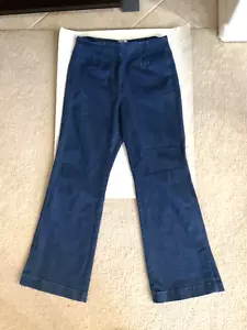 Jason Wu Womens Wide Legged Blue Jeans Size 10 Style WV8392-340-6PA - Picture 1 of 7