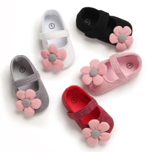 Newborn Toddlers Baby Pram Shoes Girl Flower Princess Garden Wedding Slippers - Picture 1 of 16