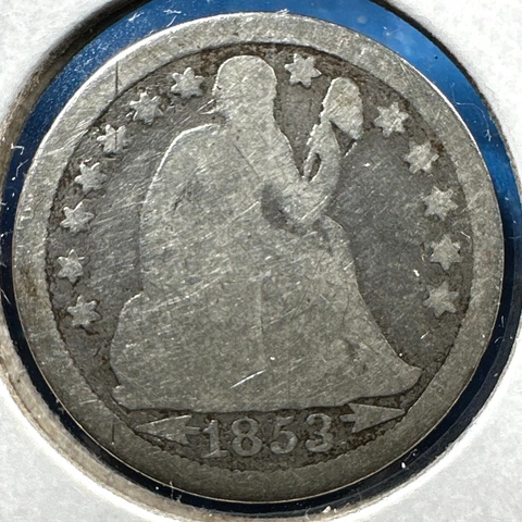 1853, Arrows at Date, 10C Liberty Seated Dime (74811) Cover