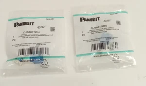 Panduit Pan-Net CJ688TGBU Mini-Com® TX6™ PLUS UTP RJ45 TG Jack Module Blue 2pk - Afbeelding 1 van 3