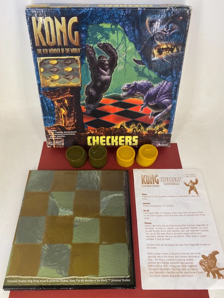 Universal Studios ☆ CHECKERS ☆ Kong : Movie Edition - 2005 Board Game - Image 1 of 4