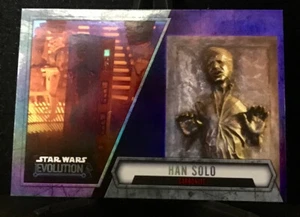 2016 Topps Star Wars Evolution Han Solo Carbonite Purple Parallel #43 - Picture 1 of 2