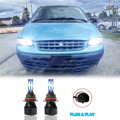 Kit de 2 bombillas de faros LED de haz alto bajo para Plymouth Grand Voyager 1996-2000 Foto 1 de 4