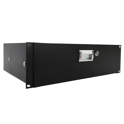 19" 3U Equipment Rack Drawer-Module Storage Patch Panel Data Cabinet With Key - Image 1 of 4