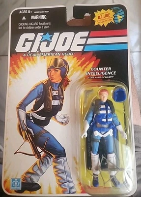 Figura de acción GI Joe Counter Intelligence Scarlett 25 aniversario 2008 rara Foto 1 de 2