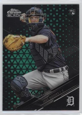 2020 Topps Chrome Black Green Refractor /99 Jake Rogers #43 Rookie RC - Image 1 of 2