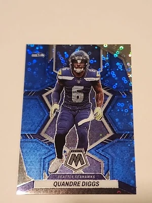 2022 Panini Mosaic Quandre Diggs #173 Blue Mosaic Prizm /75 - Image 1 of 3
