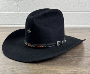 Beaver Hats Co. Brand Mens 7-1/8 Black 5X Quality Custom Made Cowboys w/Cover - Picture 1 of 15